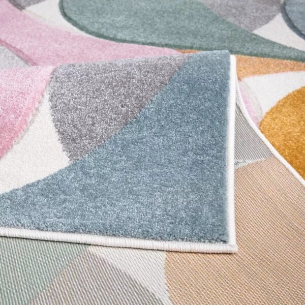 Multi Kenzo Geometric Area Rug detail view 3 Rugstars UK