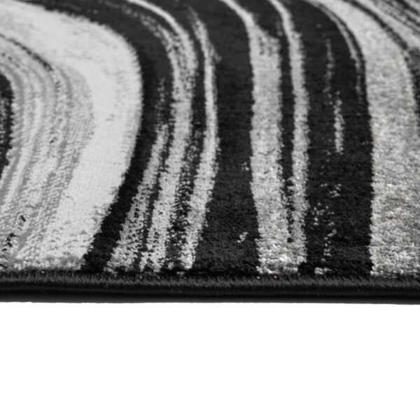 Ochre Gant Marble Effect Rug edge and pile close up Rugstars UK