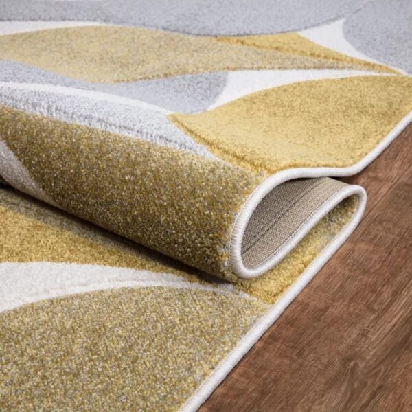 Ochre Kenzo Geometric Area Rug detail view 4 Rugstars UK