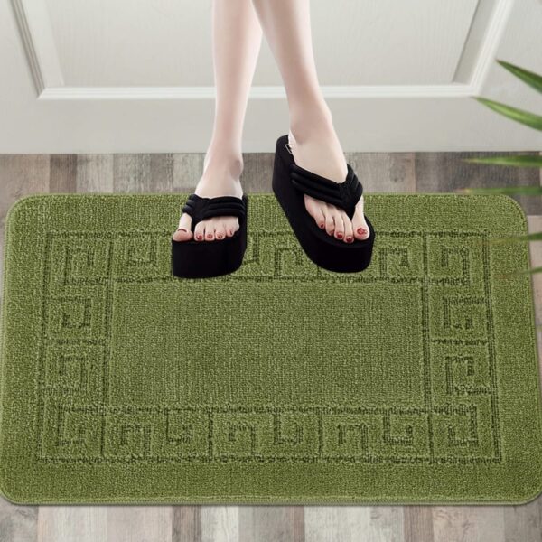 Plain Green Mat door mat option for the Crystal Traditional Medallion Rug Rugstars UK