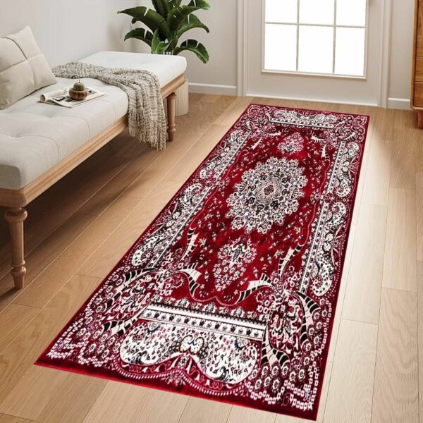 Red Rada Traditional Runner Rug detail view 1 Rugstars UK