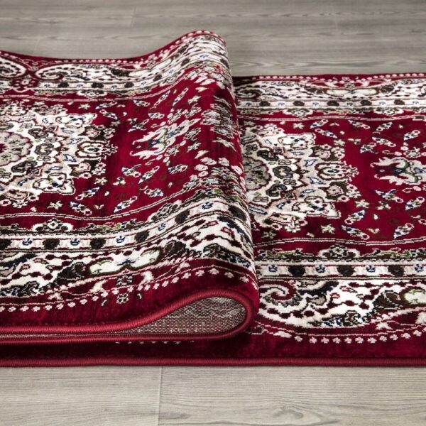 Red Rada Traditional Runner Rug detail view 4 Rugstars UK