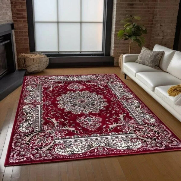 Red Rada Traditional Runner Rug detail view 5 Rugstars UK