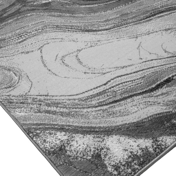 Silver Gant Marble Effect Rug corner detail Rugstars UK