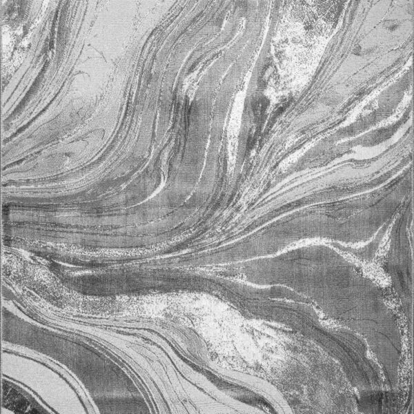 Silver Gant Marble Effect Rug full view of the pattern Rugstars UK